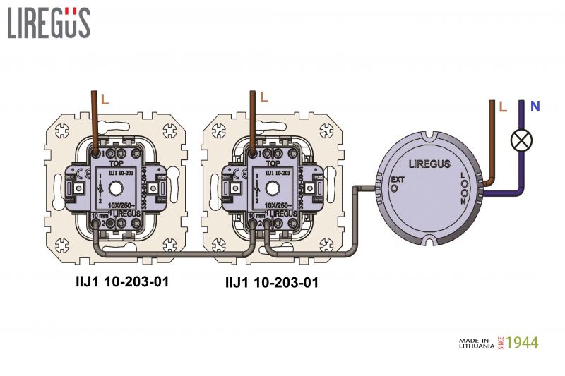 ISR-007-01.E/Ch LED impulse dimmer"lead edge"switch, LED 8-105W, w/f - Image 5