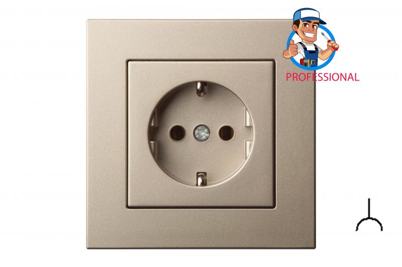 IKL16-204-01.E/Ch Flush mount.SCHUKO socket outlet, quick conn.16A, w/f - Image 1