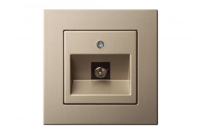 ITVL-1-01.E/Ch  Flush mount.TV socket with "F" type connection, w/f - Image 1