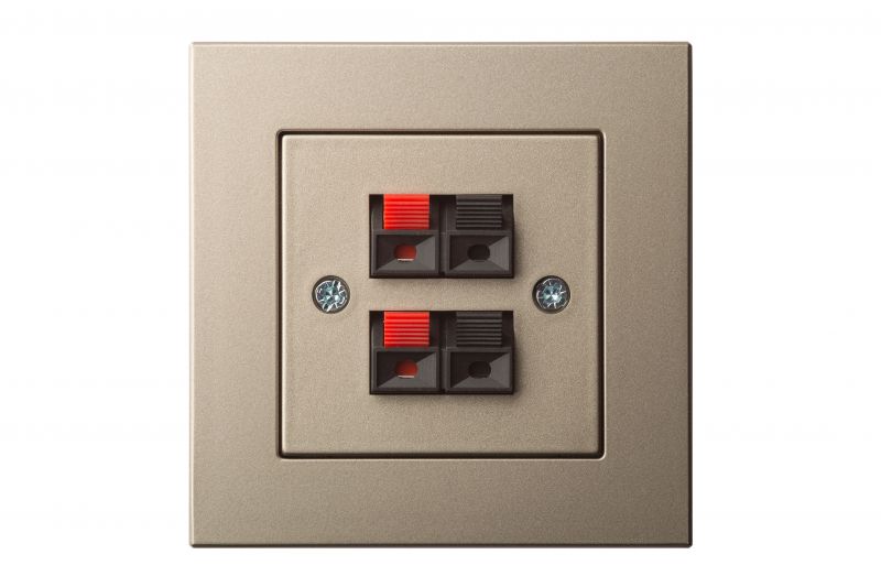 IGL-4-01.E/Ch Flush mounting loudspeaker socket, 2-loudsp., w/f - Image 1