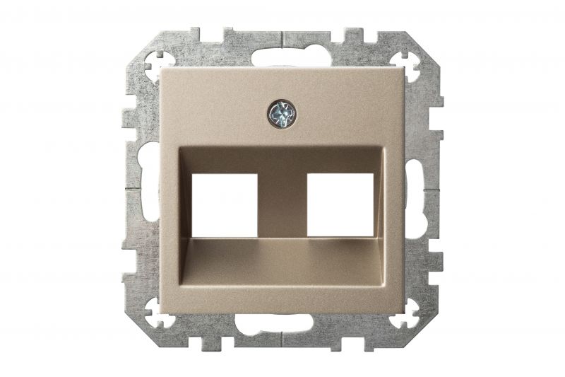 AIKL-002-01.E/Ch  Cover plate for RJ45 connectors (AMP standart) double, w/f - Image 2