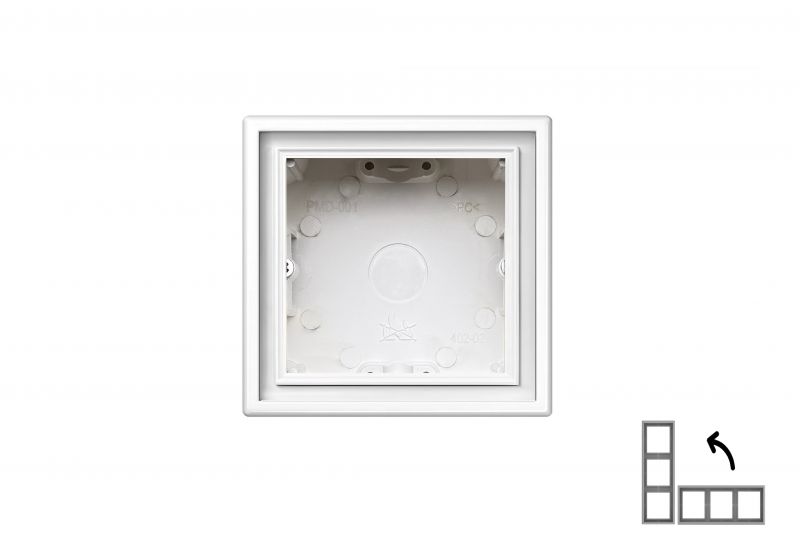 PMD-001.M/WM Pavir.montav.dezute/remelis"Modern"CUBE"83x83x47mm, nejung.balta mat/581 su.sr. - Image 1