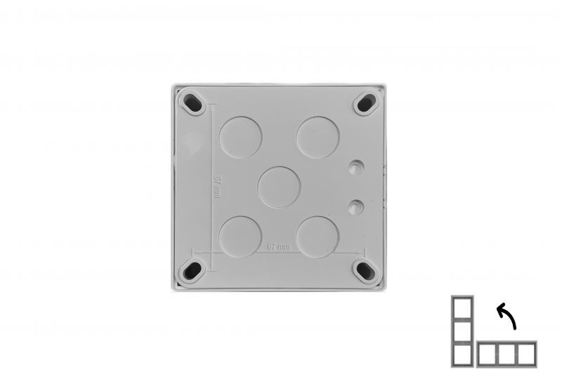 PMD-001.M/WM Pavir.montav.dezute/remelis"Modern"CUBE"83x83x47mm, nejung.balta mat/581 su.sr. - Image 2