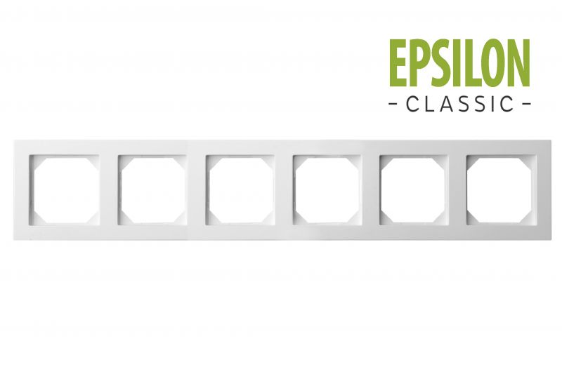 K14-245-06.E/ChG 6-gang frame,champagne glass (6mm,TPVC pack.) - Image 1