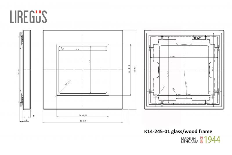 K14-245-01.E/NW Rėmelis 1v.amerikietiško riešuto lukstas (plot:15mm,PVC blisteryje) - Nuotrauka 3