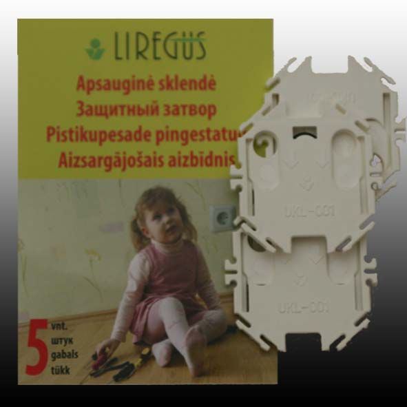 UKL-001.B  Aps. sklendė kišt.lizd. (5vnt.komplektas) baltos spalvos - Nuotrauka 2