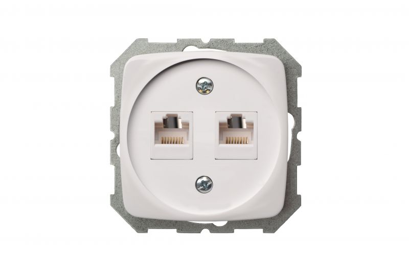 IKL-002-01 A/B Flush.mount.computer socket RJ45 cat6,double,  w/f - Image 2