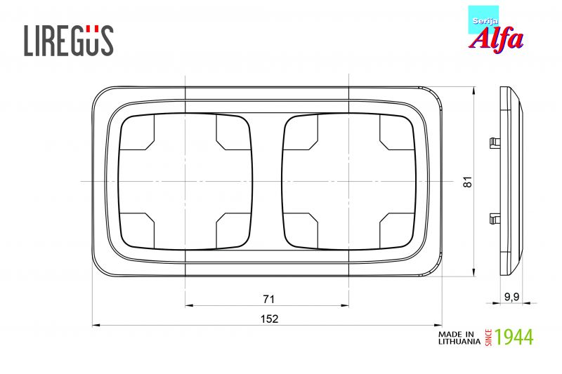K14-135-02 A/B   2-place frame, ALFA line - Image 2
