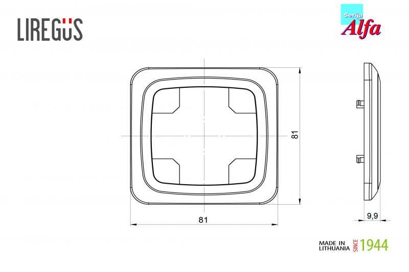 IJ1.10-003 A/S Flush mounting 1x switch, with frame - Image 3