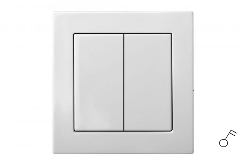 IJ5.10-003 A/S  Flush mounting 2x switch, with frame - Image 2
