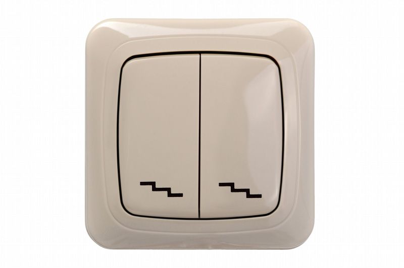 IP6+6-10-001-01 A/S  Flush mounting Two-way 2-gang switch,16A, w/f - Image 1