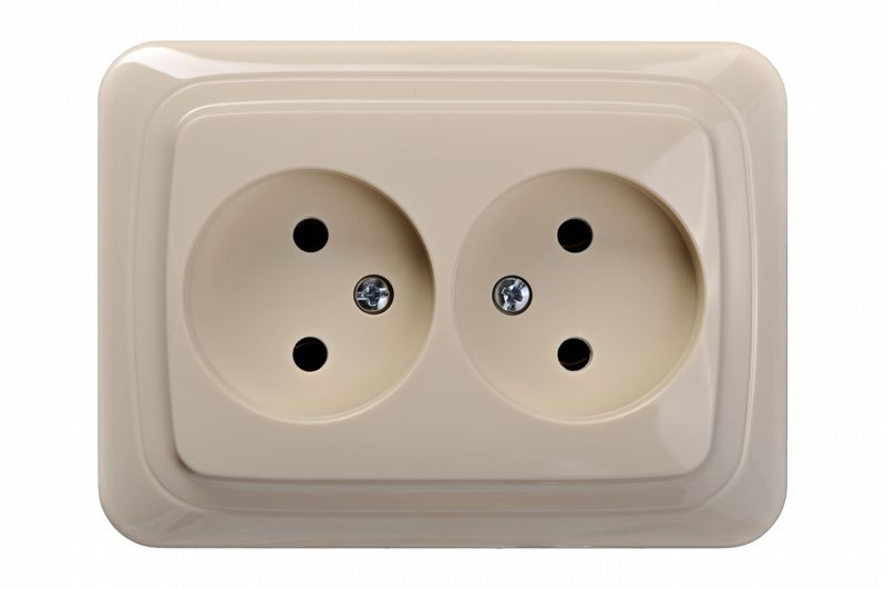 IKL16-109 A/S Flush mounting socket outlet, double, 16A - Image 1