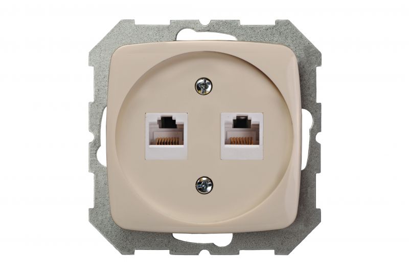 IKL-002-01 A/S Flush.mount.computer socket RJ45 cat6,double,  w/f - Image 3