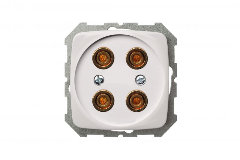 IGL-002-01 A/S Flush mounting loudspeaker socket, 2-loudsp., w/f - Image 3