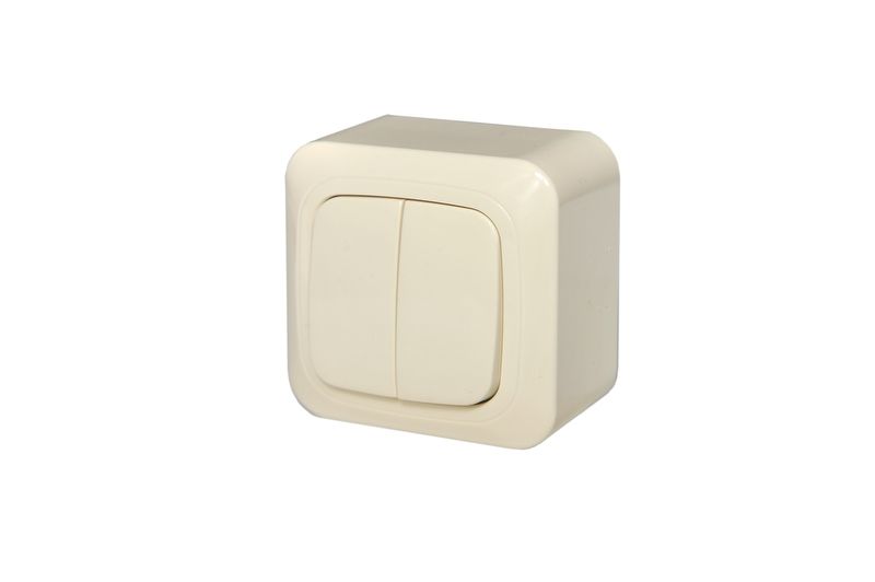 PJ5.10-012 A/S 2x rocker, surface mounting switch